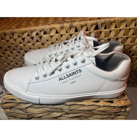 AllSaints Underground Leather Low Top Sneakers - Men’s EU 42 - Picture 2 of 6